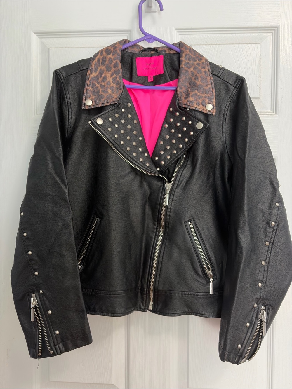 Torrid x Betsey Johnson Studded Faux Leather Moto Jacket 3X